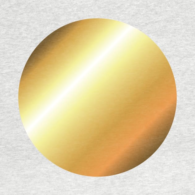 Gold Gradient Metallic Circle Futuristic by Inogitna Designs